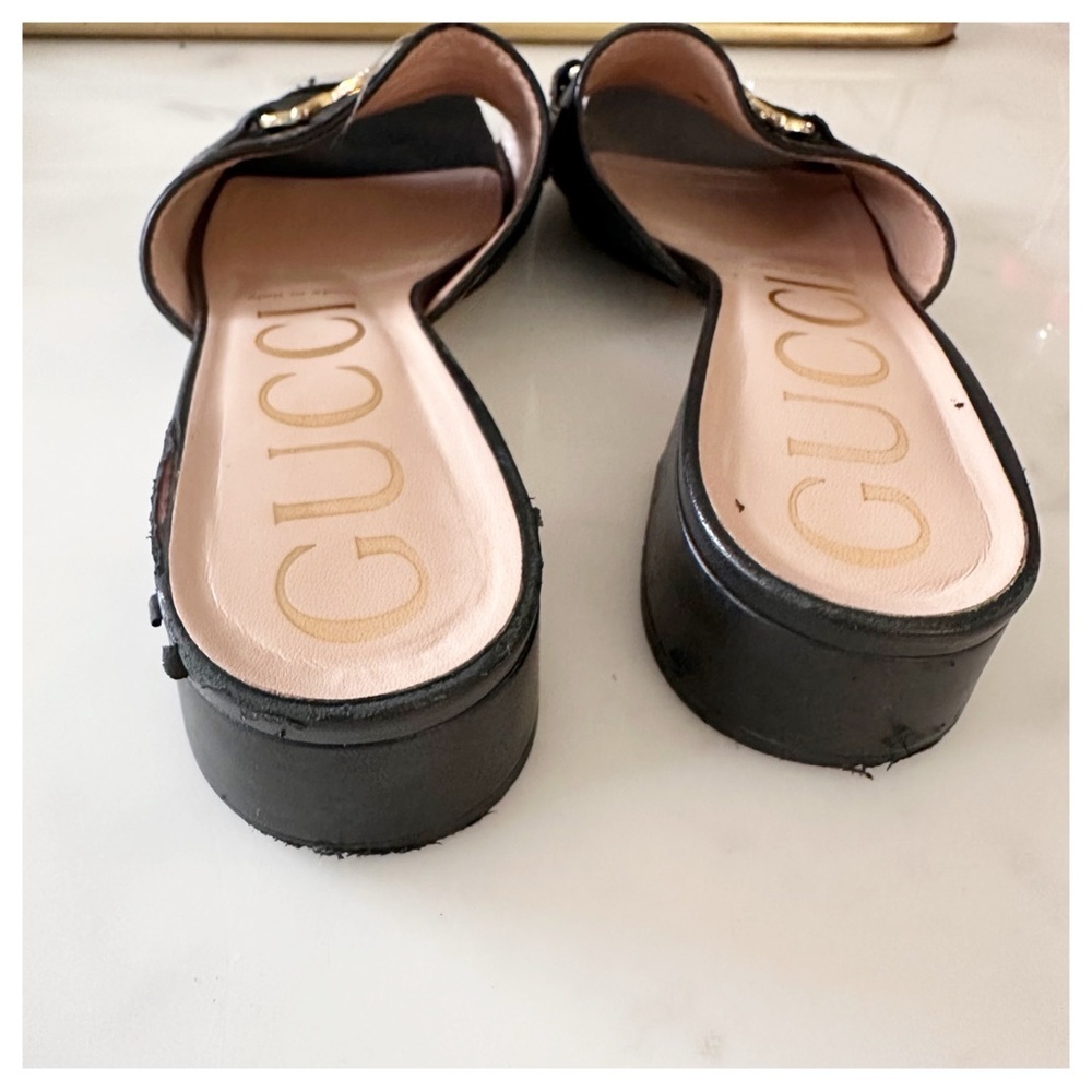 Gucci Zumi Leather Sandals 37 - Picture 5 of 10